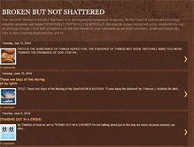 Tablet Screenshot of brokenbutnotshattered.blogspot.com