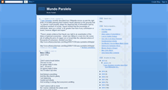 Desktop Screenshot of meumundoparalelo.blogspot.com