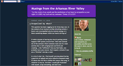 Desktop Screenshot of musingsfromthearkansasrivervalley.blogspot.com