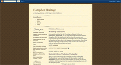 Desktop Screenshot of hampdenheritage.blogspot.com