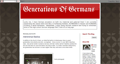 Desktop Screenshot of generationsofgermans.blogspot.com