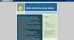 Desktop Screenshot of notaseducativasjorgeibaez.blogspot.com
