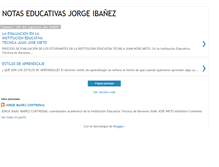Tablet Screenshot of notaseducativasjorgeibaez.blogspot.com