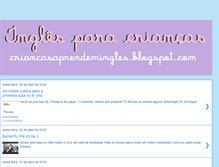 Tablet Screenshot of criancasaprendemingles.blogspot.com