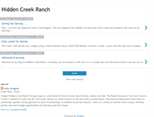 Tablet Screenshot of hiddencreekranch.blogspot.com