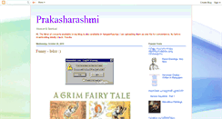 Desktop Screenshot of prakasharashmi.blogspot.com