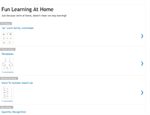 Tablet Screenshot of funlearningathome.blogspot.com