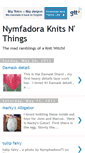 Mobile Screenshot of nymfadoraknitsnthings.blogspot.com