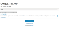 Tablet Screenshot of critiquethiswip.blogspot.com