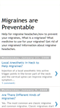 Mobile Screenshot of migrainesarepreventable.blogspot.com