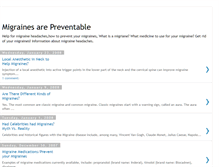 Tablet Screenshot of migrainesarepreventable.blogspot.com