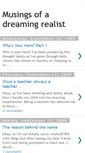 Mobile Screenshot of musingsofadreamingrealist.blogspot.com