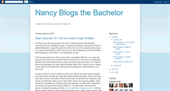 Desktop Screenshot of nancyblogsthebachelor.blogspot.com