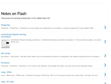 Tablet Screenshot of notesonflash.blogspot.com