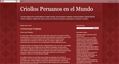 Desktop Screenshot of criollosperuanosenelmundo.blogspot.com