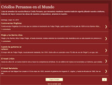 Tablet Screenshot of criollosperuanosenelmundo.blogspot.com