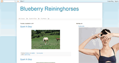 Desktop Screenshot of blueberryreininghorses.blogspot.com