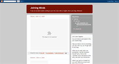 Desktop Screenshot of joiningminds.blogspot.com