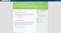 Desktop Screenshot of conspicuousleader.blogspot.com