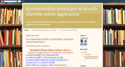 Desktop Screenshot of dcescholarshipkerala.blogspot.com