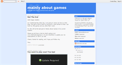 Desktop Screenshot of mainlyaboutgames.blogspot.com