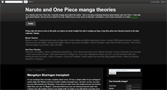 Desktop Screenshot of narutoonepiecetheories.blogspot.com