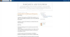 Desktop Screenshot of narcissusandgoldman.blogspot.com