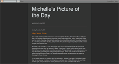 Desktop Screenshot of michellespictureoftheday.blogspot.com