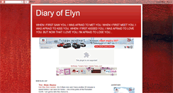 Desktop Screenshot of diaryofelyn.blogspot.com