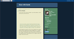 Desktop Screenshot of donewithdumb.blogspot.com