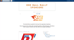 Desktop Screenshot of oneballrallysponsors.blogspot.com