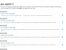 Tablet Screenshot of gooapplet2.blogspot.com