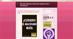 Desktop Screenshot of nomasviolenciaarica-parinacota.blogspot.com