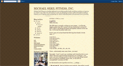 Desktop Screenshot of michaelserilfitness.blogspot.com