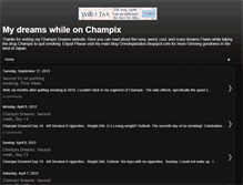 Tablet Screenshot of mychampixdreams.blogspot.com