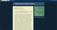 Desktop Screenshot of citibank-credicard-dispute-sucks.blogspot.com