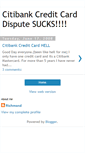 Mobile Screenshot of citibank-credicard-dispute-sucks.blogspot.com