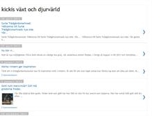 Tablet Screenshot of kickisvaxterochdjur.blogspot.com