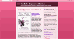 Desktop Screenshot of ciaobellaworkshop.blogspot.com