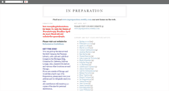 Desktop Screenshot of inpreparationzine.blogspot.com