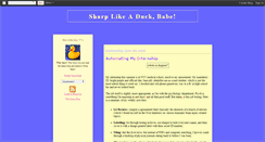 Desktop Screenshot of likeaduck.blogspot.com