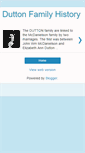 Mobile Screenshot of duttonfamilyhistory.blogspot.com