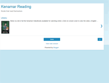 Tablet Screenshot of kenamarreading.blogspot.com