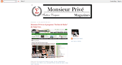 Desktop Screenshot of monsieur-prive-magazines.blogspot.com