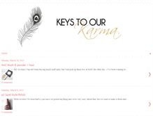 Tablet Screenshot of keystoourkarma.blogspot.com