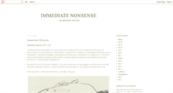 Desktop Screenshot of immediatenonsense.blogspot.com