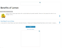 Tablet Screenshot of lemon-benefits.blogspot.com