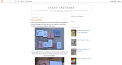 Desktop Screenshot of craftcritters.blogspot.com