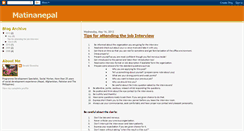 Desktop Screenshot of matinanepal.blogspot.com