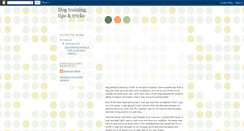 Desktop Screenshot of dogtrainingtipstricks.blogspot.com